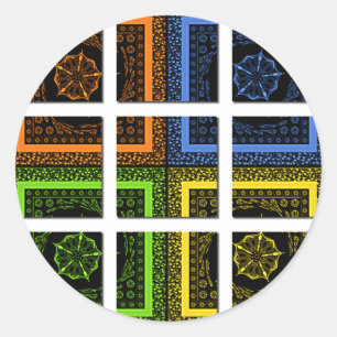 Square in a box classic round sticker