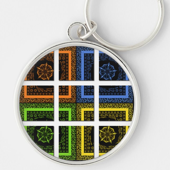 Square in a box keychain (Front)