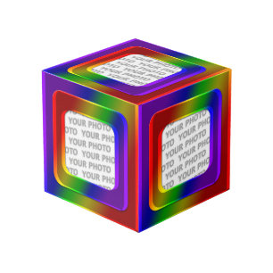 Square in Square Frame colored II + your photo