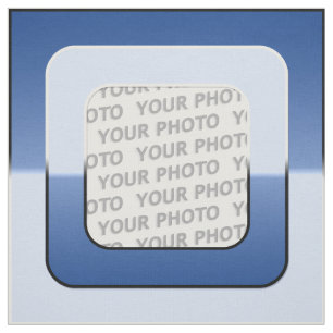Square in Square Frame colored V + your photo Fabric
