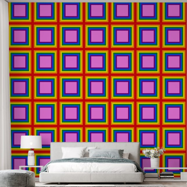 Square in Square Frame + your Background Color 5 Wallpaper (Bedroom)