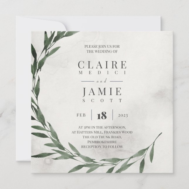 SQUARE INVITE Classic RUSTIC (Front)