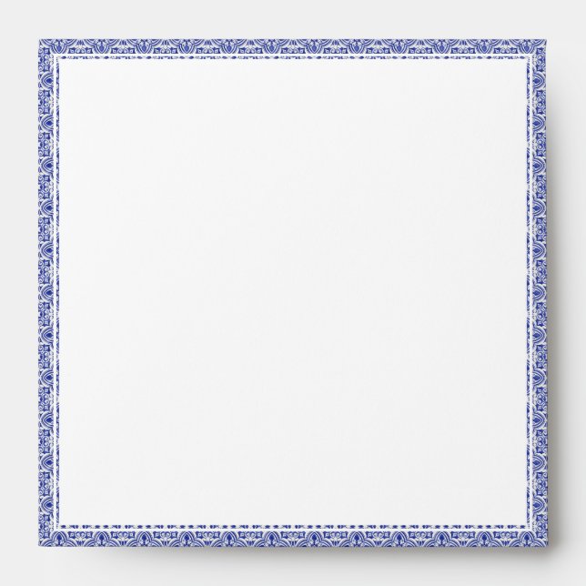 Square | Italia Blue Lemon Wedding Envelope (Front)