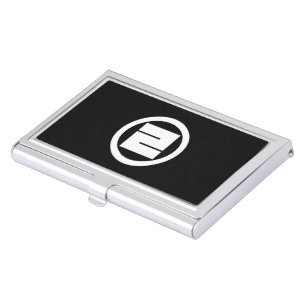 Square kanji character for ONE in circle Case For Business Cards