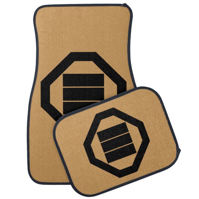 Square Kanji characters for three in Oshiki Car Floor Mat (Set)