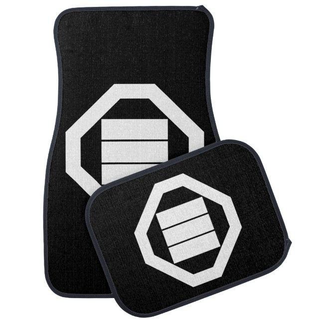 Square Kanji characters for three in Oshiki Car Mat (Set)