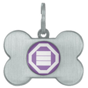 Square Kanji characters for three in Oshiki Pet Tag