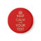 Square Keep calm magnet with faux gold letters