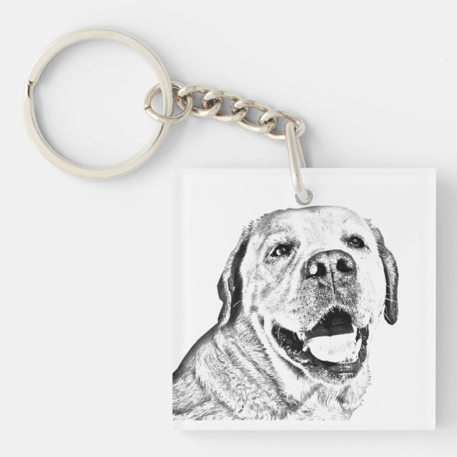 Square Key Chain - Labrador Retriever (Front)