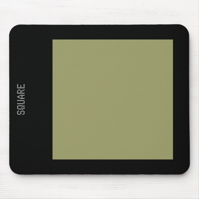 Square - Khaki and Black Mouse Pad (Front)