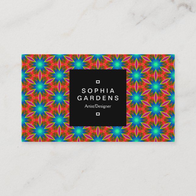 Square Label 01a - Geometric 160614 (01) Business Card (Front)