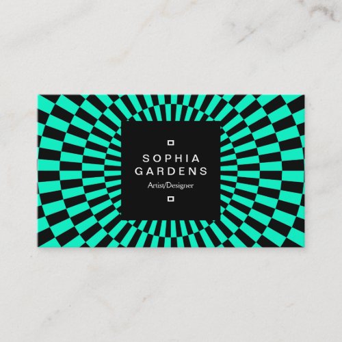 Square Label 01a _ Op Art 08 Business Card