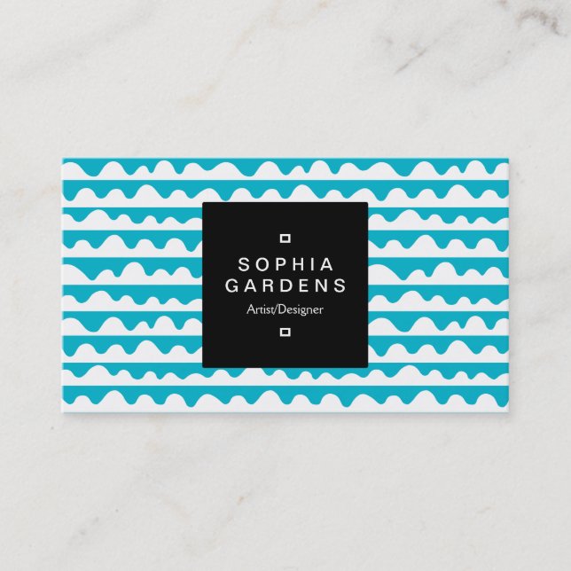 Square Label 01a - Pattern 020815 Business Card (Front)