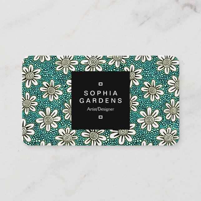 Square Label 01a - Pattern 140617 - Colors 01 Business Card (Front)