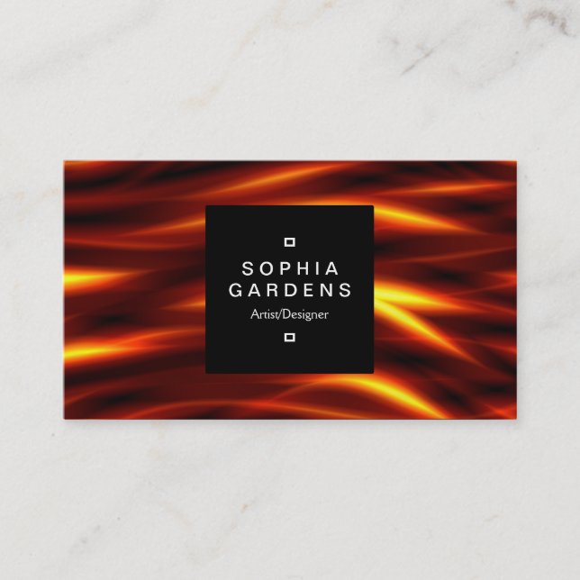 Square Label 01a - Tongues of Fire Business Card (Front)