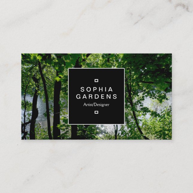 Square Label 02a - Edge of the River Business Card (Front)