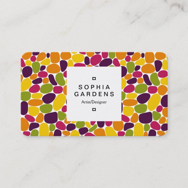 Square Label 03a - 160417 - WIne Gum Colors Business Card (Front)
