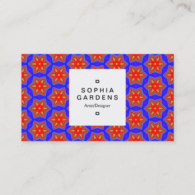 Square Label 03a - Geometric 160614 (05) Business Card (Front)
