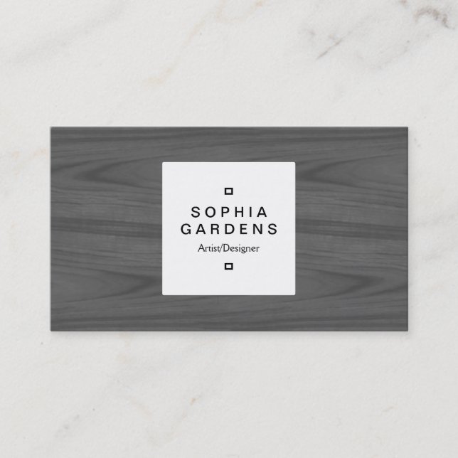 Square Label 04 - Dark Gray Business Card (Front)