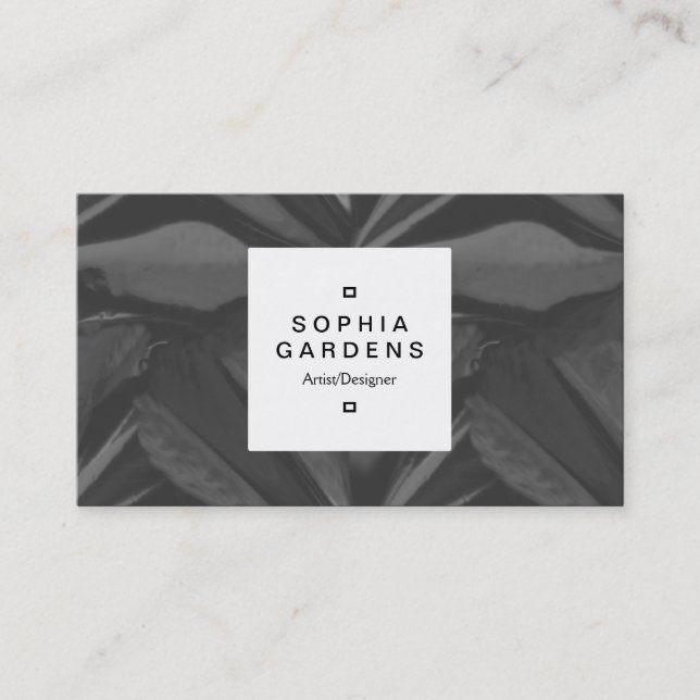 Square Label 04 - Dark Gray Business Card (Front)