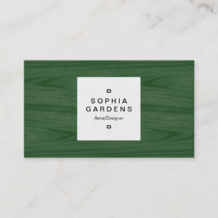 Square Label 04b - Dark Green Business Card