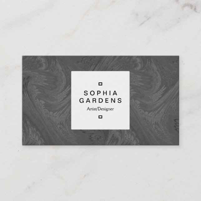 Square Label 04c - Dark Gray Business Card (Front)
