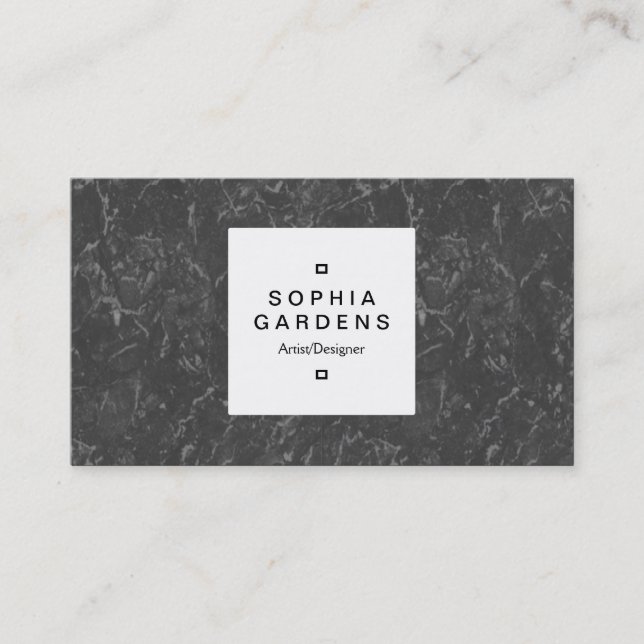 Square Label 04d - Dark Gray Business Card (Front)