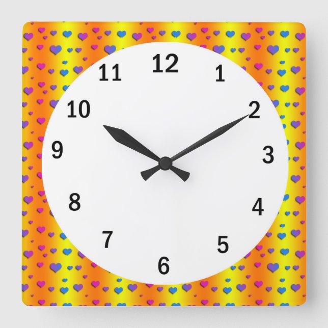 Square (Large) Wall Clock (Front)