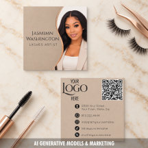Square Lash Artist Champagne Taupe Branding