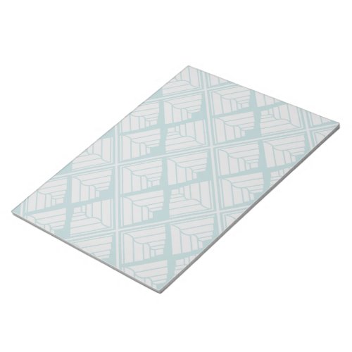Square Leaf Pattern Teal Neutral Notepad