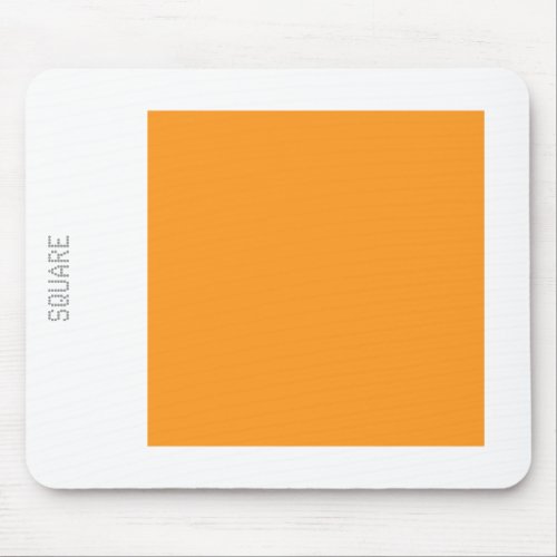 Square _ Light Orange and White Mouse Pad