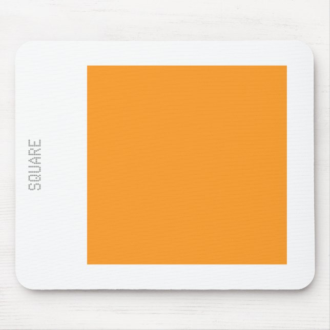 Square - Light Orange and White Mouse Pad (Front)