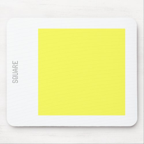 Square _ Light Yellow and White Mouse Pad
