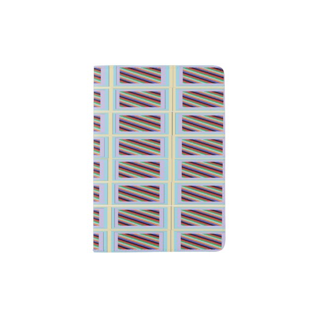 Square line pattern high tops passport holder (Front)