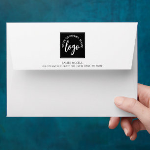 Square Logo Note Card Envelopes & Return Address