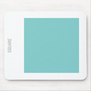 Square - Lt Blue Green and White Mouse Pad