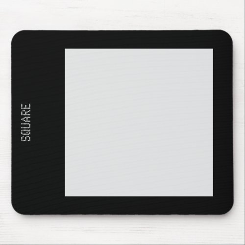 Square _ Lt Gray and Black Mouse Pad