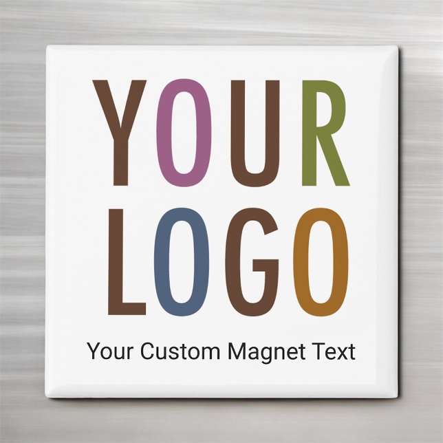 Square Magnet Custom Business Logo Promotional (MISOOK Square Button Magnet with Logo)