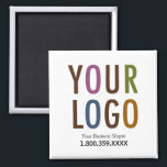 Square Magnet Custom Business Logo Promotional<br><div class="desc">Personalize this magnet with your own business logo and custom promotional text. Your customers can use it as a refrigerator magnet while having convenient access to your contact information when they need your products or services. No minimum order quantity and no setup fee.</div>