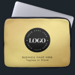 Square Magnet Gold & Black Business Logo Custom    Laptop Sleeve<br><div class="desc">This elegant laptop sleeve would be great for your business/personal needs. Easily add the desired logo by clicking on the "personalize" option.</div>