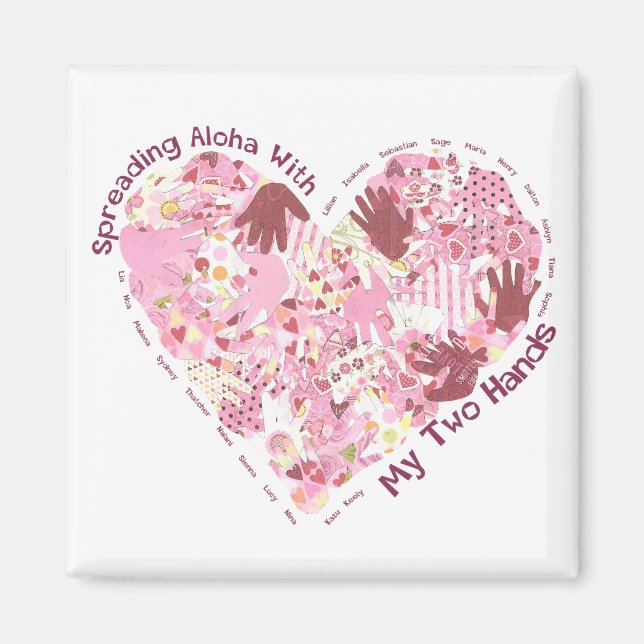 Square Magnet: Spreading Aloha Magnet (Front)