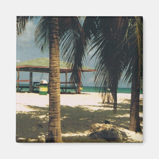 Square Magnet with Island Scene