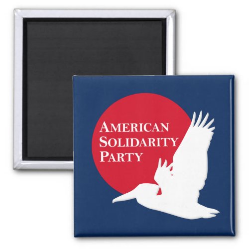 Square Magnet with Red  White ASP Logo