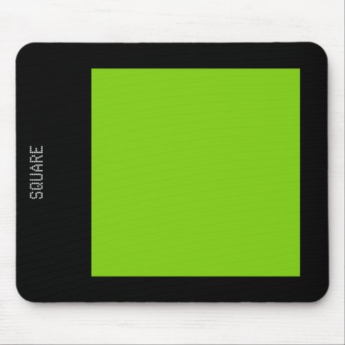 Square _ Martian Green and Black Mouse Pad