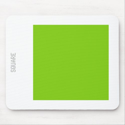 Square _ Martian Green and White Mouse Pad
