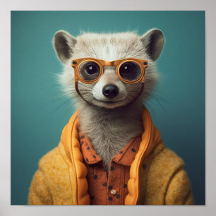 Square "Marvellous Meerkat" Poster