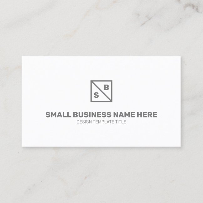 Square Minimal Monogram Logo Branding Business Card