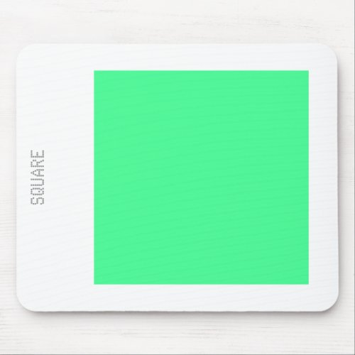 Square _ Mint Green and White Mouse Pad