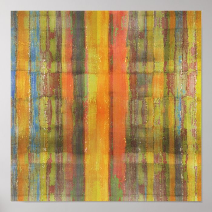 Square Modern Art Earth Colors Poster