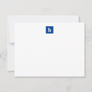 Square Monogram Note Card